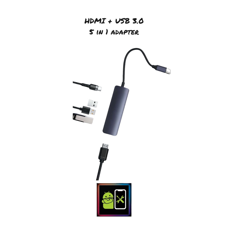 Adaptador HDMI + USB 3.0 5 IN 1 ADAPTER