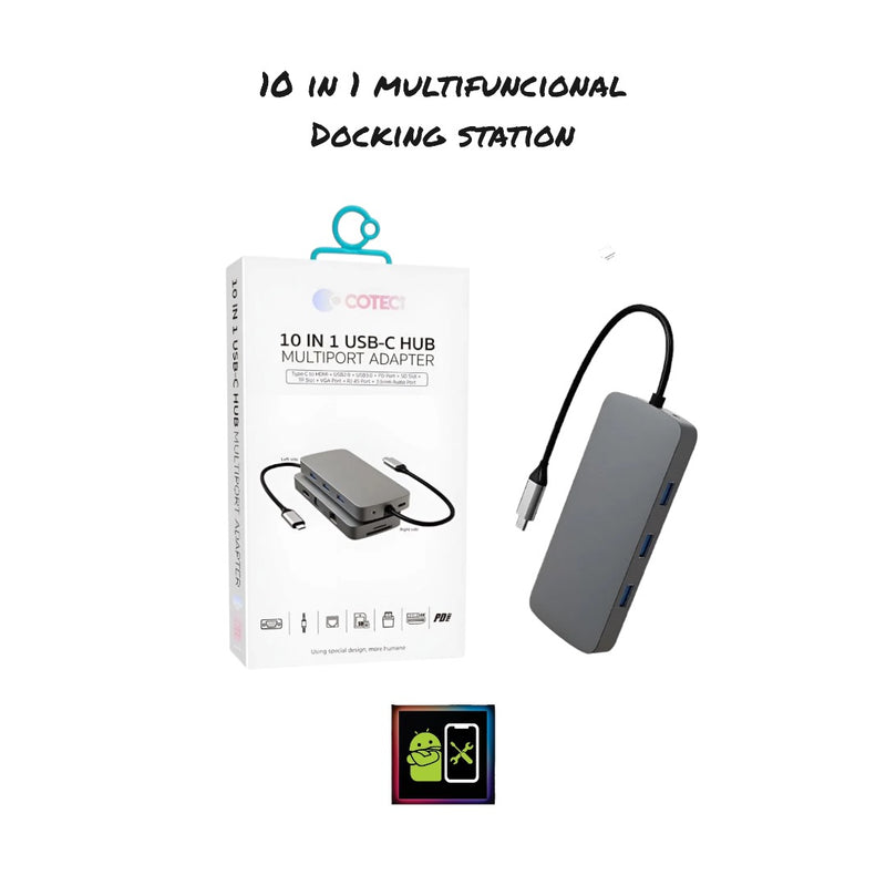 Adaptador 10 IN 1 USB-C HUB MULTIPORT