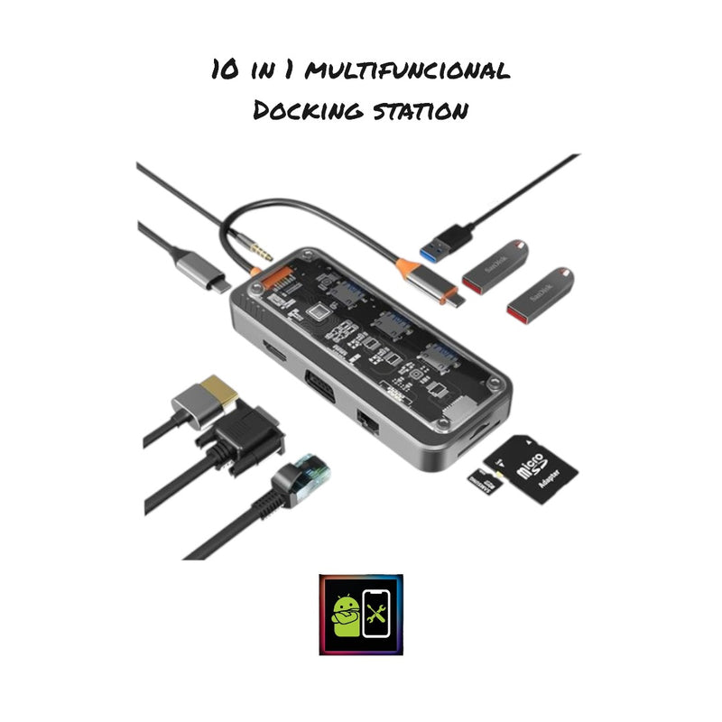 Adaptador 10 in 1 MULTIFUNCTIONAL DOCKING STATION