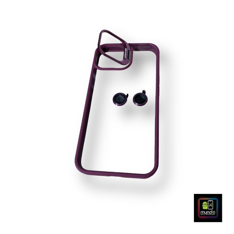 Estuche iPhone con soporte y protectores de camara